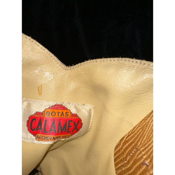 VINTAGE TWO TONE BEIGE BROWN COWBOY BOOTS WESTERN MALIBU COWGIRL - Picture 5 of 11